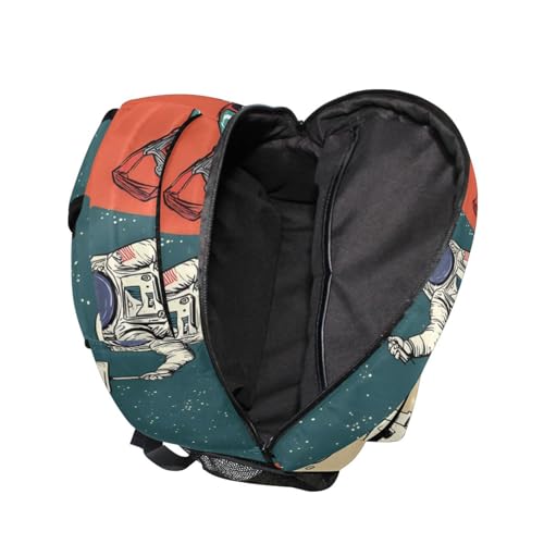 ALAZA Pop Art Retro Astronaut Space Cartoon Large Backpack Personalized Laptop iPad Tablet Travel School Bag with Multiple Pockets for Men Women College - color: Astronaut