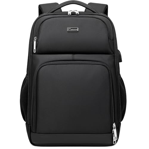 DUSLANG Laptop Backpack,Business Travel Anti Theft Slim Durable Laptops Backpack with USB Charging Port,Water Resistant College Computer Bag for Women & Men Fits 15.6 Inch Laptop and Notebook, Black - color: Black -a