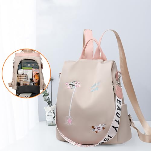 Women's Crossbody Backpack, Embroidered Handbag 2 Ways Convertible Shoulder Bags Retro Multifunctional Hand-held Backpack - color: Color 10