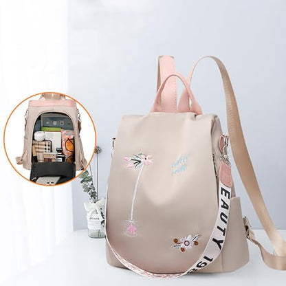 Women's Crossbody Backpack, Embroidered Handbag 2 Ways Convertible Shoulder Bags Retro Multifunctional Hand-held Backpack - color: Color 10