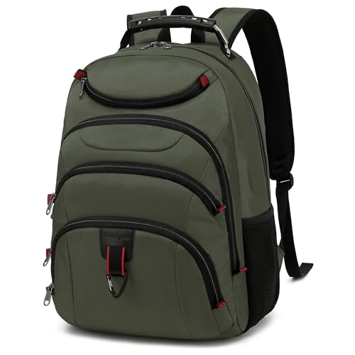 Boavan Laptop Backpack for men, 15.6 inch Laptop Bag with USB Port, Waterproof Travel Work Backpack Purse, Anti-Theft Teacher Nurse Doctor Casual Bookbags Office Business backpack,Green - color: Army Green, size: 15.6