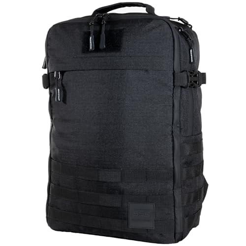 SERIOUS STEEL FITNESS Gym Bag, Rip-Resistant Fabric, Heavy Duty (Black, Backpack (Pro-Mini (26L) with Dividers)) - color: Black, style: Backpack (Pro-mini With Dividers)