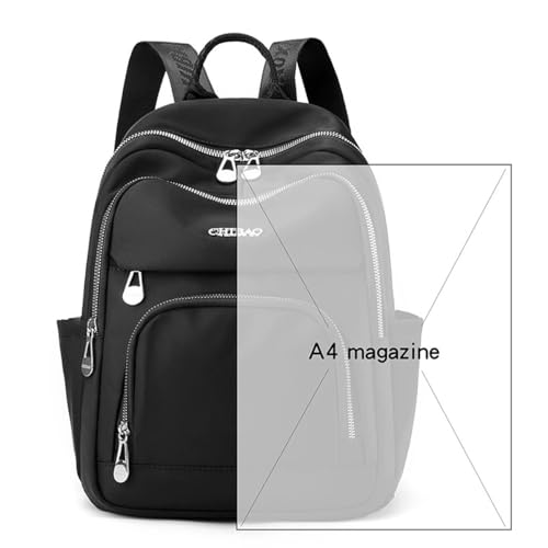 Multiple Pockets Mini Nylon Women Backpack Casual Simple Lightweight Resistant Mini Travel Daypack