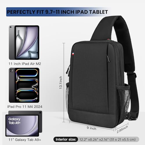 11 Inch iPad Pro Carrying Sleeve Bag for iPad Air M4 M3 & iPad Pro M5 M4, 11 inch iPad A16, Galaxy Tab A9+, Amazon Fire Max 11, Travel Shoulder Case Bag, Fit Magic Keyboard - size: 9-11 Inch