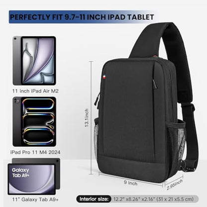 11 Inch iPad Pro Carrying Sleeve Bag for iPad Air M4 M3 & iPad Pro M5 M4, 11 inch iPad A16, Galaxy Tab A9+, Amazon Fire Max 11, Travel Shoulder Case Bag, Fit Magic Keyboard - size: 9-11 Inch