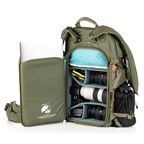 Shimoda Explore v2 30 Starter Kit, Mid-Size Outdoor Photography Travel Backpack w/Medium Mirrorless Core Unit, Carry-On Ready Adventure Pack, Anti-Theft Camera Access, 16" Laptop Sleeve, Army Green