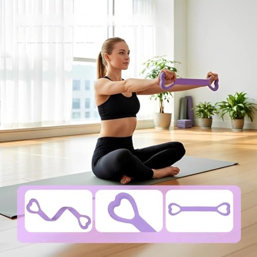 Resistance Bands Figure 8 Exercise Bands, 2026 New Resistance Band with Handles for Working Out Arm Back Shoulder Training Elastic Ropes,Exercise Equipment for Yoga Pilates (3Pcs)