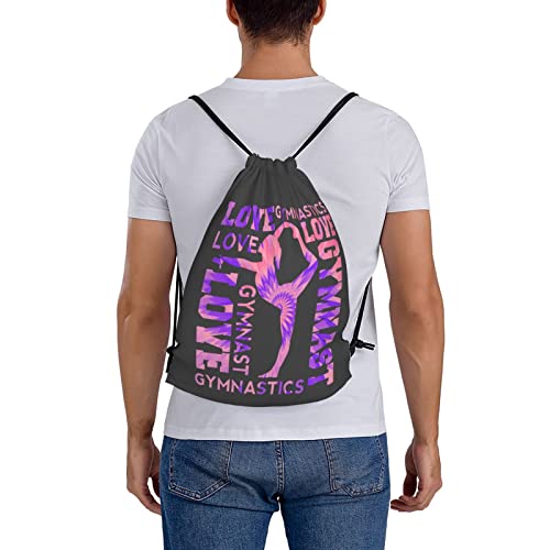 Gymnastics Drawstring Backpack Gym String Bag Drawstring Sackpack Sport For Womens Mens - color: A11 Gymnastics