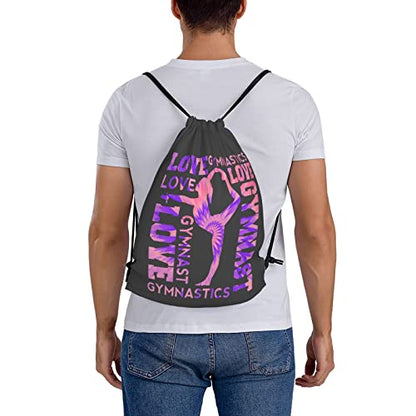 Gymnastics Drawstring Backpack Gym String Bag Drawstring Sackpack Sport For Womens Mens - color: A11 Gymnastics