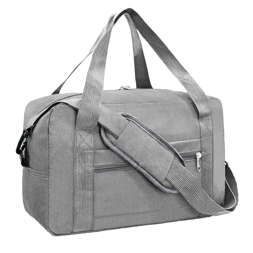 Foldable Carry on Luggage Bag 22x14x9 Personal Item Bag for Airplanes Travel Duffel Bag for Women and Men (40L, Dark Grey) - color: DarkGrey, size: 40L