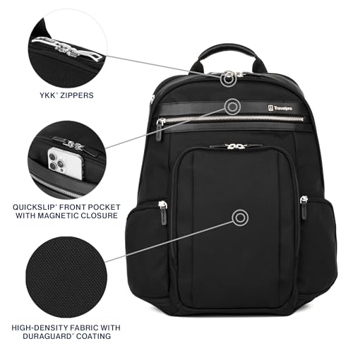 Travelpro Platinum Elite Business Laptop Travel Backpack, Fits up to 16 Inch Laptop, Water Resistant, Men and Women, Black - color: Black, size: 17.5 inches
