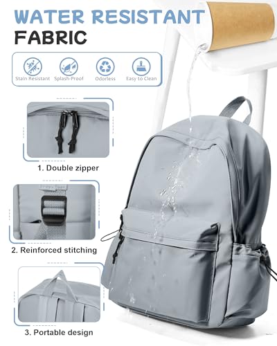 Blue Backpack for School, High School Bookbag Back Pack for Teens Girls Boys, Lightweight College Backpack Book Bag for Women Men, Simple Casual Daypack Backpack Mochilas Escolares para Adolescentes - color: Blue School