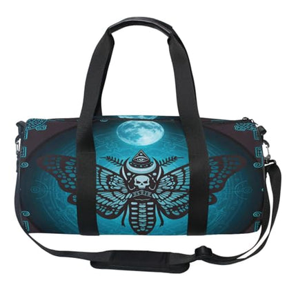 MNSRUU Duffel Bags Skull Butterfly Sports Gym Bag Travel Luggage Overnight Bags for Men Women Duffel Bags for Traveling - color: Skull 89