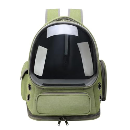 Cat Backpack Carrier for Cats and Small Dogs, Breathable Cat Bubble Backpack, Airline Approved Pet Travel Carrier for Hiking Camping Outdoor(Green) - color: Green