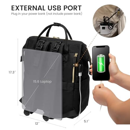 LOVEVOOK Diaper Bag Backpack, Baby Bag with Changing Station, Large Diaper Backpack for Moms Dads, Waterproof Leather Accents Baby Boy and Girl Bag for Travel Baby Essentials, Black - color: Black