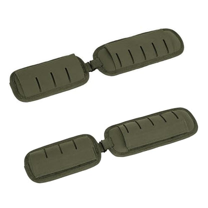 2-in-1 Tactical MOLLE Plate Carrier & Backpack Shoulder Pads - Adjustable, Padded, 500D Nylon, Durable Outdoor Gear for Men & Women - color: Ranger Green