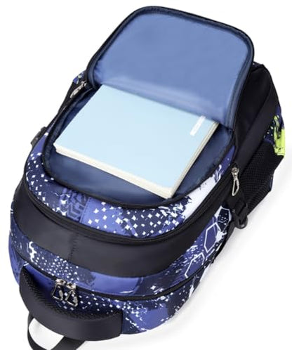 Boys Backpack for Elementary Kids Bookbag Middle School Bags Heavy Duty Soccer Laptop Durable Waterproof 18 In (1-Black) - color: 1-black