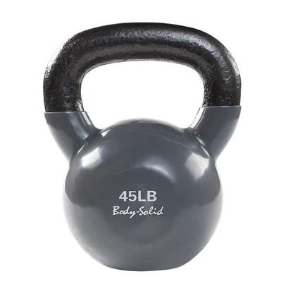 Body-Solid Vinyl Coated Kettlebells with Kettle Grip Handles, Perfect Kettlebells for Weight Training and Core Workout Exercise Equipments - style: 45lbs.