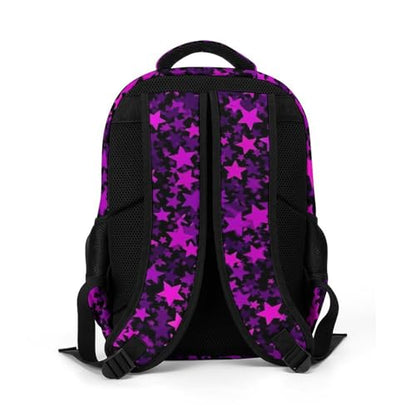 Backpack Purple Star, Lightweight Water Resistant Casual Daypack for Travel Commute and Hiking - color: Pattern (265)