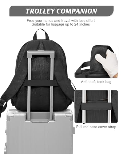 Classic Black Backpacks For School Teens Girls Boys, Lightweight Casual Daypacks Middle Students Backpck, Cute High School Bookbag, Simple College Backpack for Women Men - color: Black