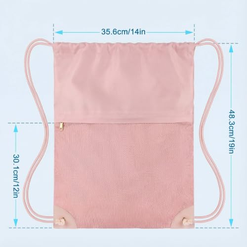 TILYMOL Drawstring Backpack Gym Bag - String Gym Bag for Men & Women, Lightweight Cinch Sports Sackpack for Beach, Travel, Yoga, Swimming, Pink - color: 1 Pack-pink