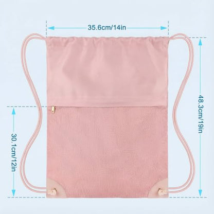 TILYMOL Drawstring Backpack Gym Bag - String Gym Bag for Men & Women, Lightweight Cinch Sports Sackpack for Beach, Travel, Yoga, Swimming, Pink - color: 1 Pack-pink