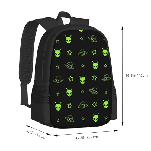 Sturdy Polyester Shoulder Pack Galaxy Alien, Anti Theft Spacious Camping Rucksack Casual Daily Bag for Men Women Fitness Outdoor Activity - color: Design (1029)