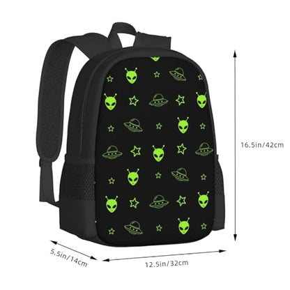 Sturdy Polyester Shoulder Pack Galaxy Alien, Anti Theft Spacious Camping Rucksack Casual Daily Bag for Men Women Fitness Outdoor Activity - color: Design (1029)