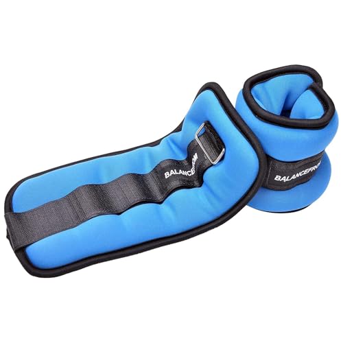 Fitvids Fully Adjustable Ankle Wrist Arm Leg Weights, 1-20LBS, Multiple Options - style: 2 lbs each (4-lb pair), Blue