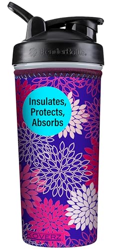 Neoprene 24-30 oz Water Bottle Insulator Cooler Coolie - Midnight Mums - color: Midnight Mums, size: Large 24-30oz