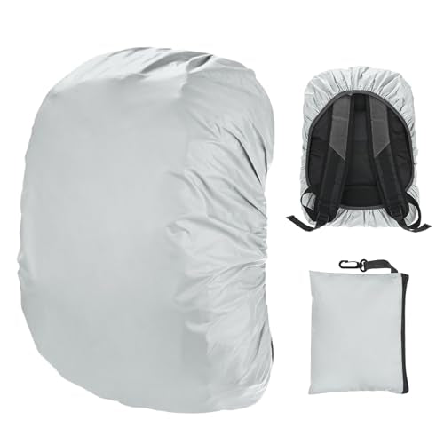 M METERXITY Waterproof Backpack Rain Cover, Waterproof Backpack Cover, Bag Rain Cover with A Carry Pouch for Hiking/Biking/Camping/Outdoor Traveling - color: Silver, size: Small(15L-25L)