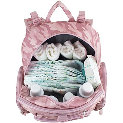 BODHI Baby Portable Diaper Changing Pad Diaper Changer Travel Bag, Changing Mat, Baby Changing Station, Infant Gift, Pink Camo - color: Pink Camo