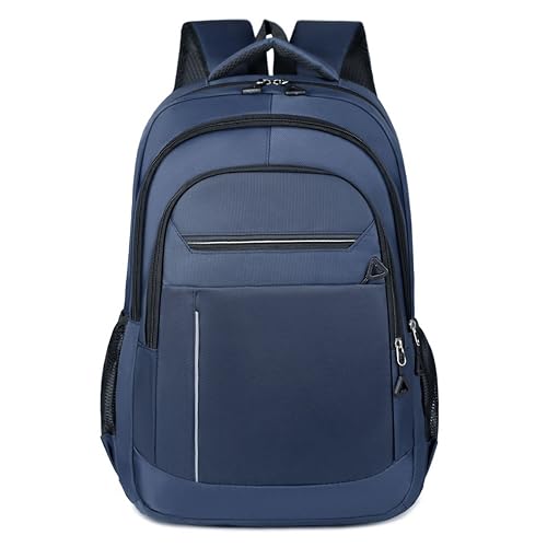 Large Capacity Travel Laptop Backpack, durable and lightweight, 4 compartments, waterproof front, breathable back (Dark blue) - color: Dark Blue
