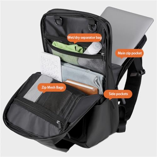 Basketball Backpack Large Sports Bag with Laptop Compartment for Helmet Soccer Volleyball Football Travel Waterproof - color: D