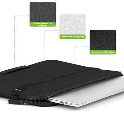 Acer Laptop Sleeve 14 inch, 13.3-14 inch Laptop Case, Shockproof Protective Laptop Briefcase, Waterproof Polyester Notebook Computer Bag for Acer HP ASUS MacBook Dell Lenovo, Black | Waterproof Polyester, Fits Most Laptop Models, Shockproof Interior, Smoo