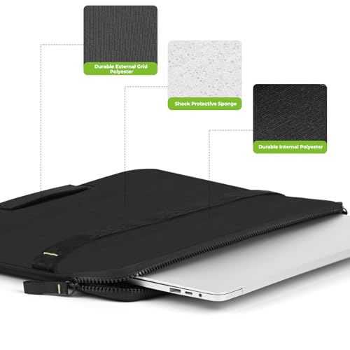 Acer Laptop Sleeve 16 inch, 15-16 inch Laptop Case, Shockproof Protective Laptop Briefcase, Waterproof Polyester Notebook Computer Bag for Acer HP ASUS MacBook Dell Lenovo, Black - color: Black, size: 16inch