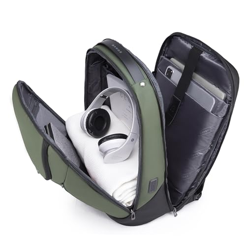 FUTURE AESTHETIC Business Smart Backpack Waterproof fit 15.6 Inch Laptop Backpack with USB Charging Port,Travel Durable Backpack - color: Green