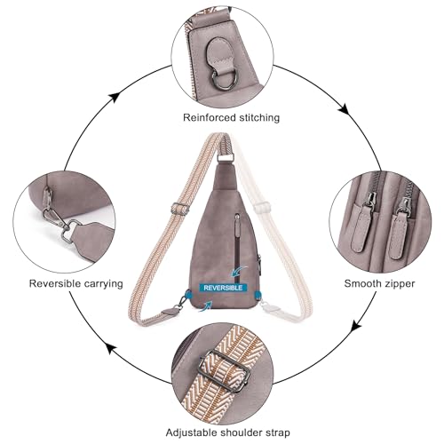 CLUCI Crossbody Bags for Women Men,Leather Sling Bag Cross Body Backpack for Woman Gifts for Women Birthday Unique - color: 0-6 Dark Purple