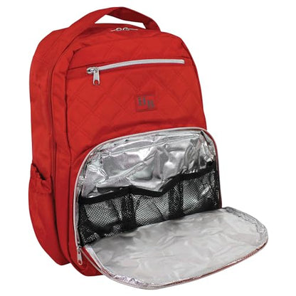 Hudson Baby Unisex Baby Premium Diaper Bag Backpack and Changing Pad, Red, One Size - color: Red