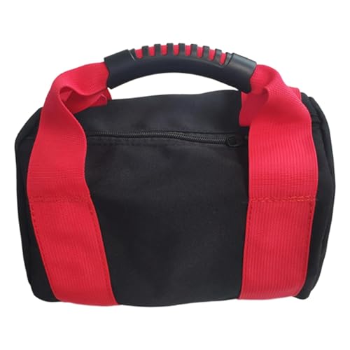 Kettlebell Sandbag Bag Only with Handle - Sand Weights Bag for Functional Fitness, Boxing, Bodybuilding (Sand Not Included) - color: Red