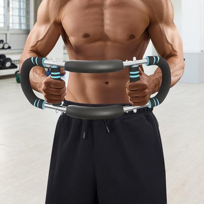 Twister Arm Trainer Upper Body Strength Builder 5 Levels Resistance Adjustment Detachable Arm Exercise Equipment U-Shaped Adjustable Trainer for Chest Wrists Back and Shoulders Exercise - color: Blue