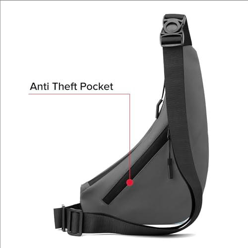 Small Sling Shoulder Crossbody Bag Men Women, Lightweight Anti-theft One Strap Casual Chest Bag Slim Backpack for Outdoor Walking Trip Hiking Biking Grey - color: Grey