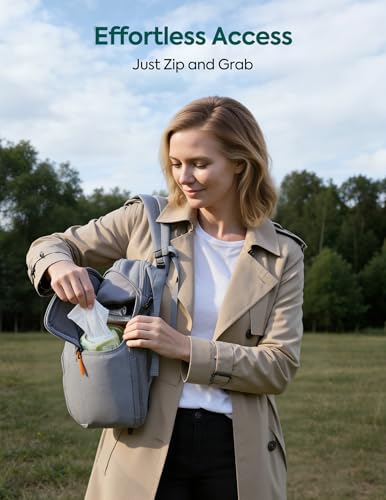 Babelio Grid Wizard Diaper Bag Backpack - Multi Function Waterproof Diaper Bag, Travel Essentials Baby Bag with Insulated Bottle Holders, Baby Shower Gifts, Grey - color: Grey, size: Regular - 20L