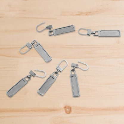 Unlorspy 6Pcs Upgraded Zipper Pull Replacements, Universal Detachable Slider Handles for Purses, Jackets, Backpacks, Boots, Coats, Luggage&Jeans(Gunmetal) - color: Gunmetal