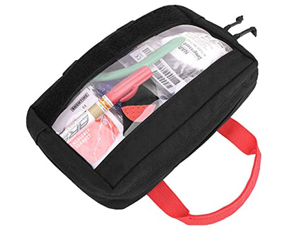 KRYDEX Clear Top Insert Bag with Hook Panel Tactical Packing Cube Travel Organizer Bag (Small) - color: Small