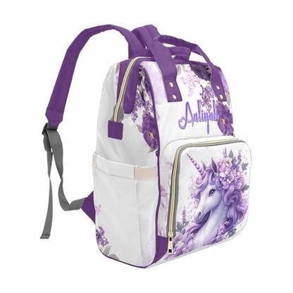 Newcos Personalized Diaper Bag for Boys Baby, Custom Animal Diapers Bags with Name, Newborn Mommy Backpack with Water Bottle Nappy Tote for Women Men Mom Baby Boy Girls Brown - color: Patten 22