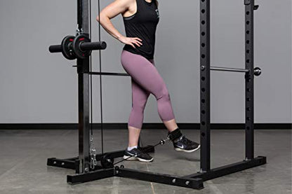 REP Fitness LAT Pulldown and Low Row Cable Machine Attachments and Functional Trainer Attachments – Curl Bar, D-Handle, Ankle Cuff, Tricep Rope, Sports Handle, Straight Bar, Row, Chinning Triangle - style: Ankle Cuff