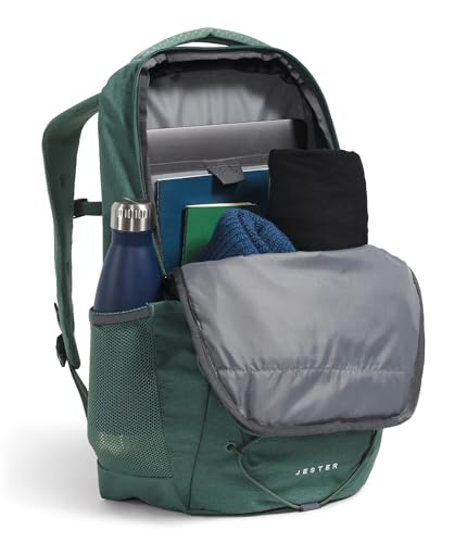 The North Face Women's Jester Everyday Laptop Backpack - Commuter Travel Bag, Laptop Sleeve, Water-Repellent, Duck Green Dark Heather, One Size - color: Duck Green Dark Heather