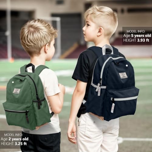 atgark Toddler Backpack for Boys 2-5: Preschool Kindergarten Backpack - 13" Daycare Backpack Fit A4 Folder - color: Dark Blue, style: Ages 2-5 (13" H Fit A4 Folder)