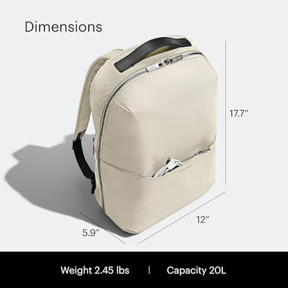 Away The Everywhere Zip Backpack - Personal Item Airline Approved Backpack with 16” Padded Laptop Sleeve, Water Bottle Pocket, Interior and Exterior Pockets - Fits Up to 16-Inch Laptops - Salt White - color: Salt White
